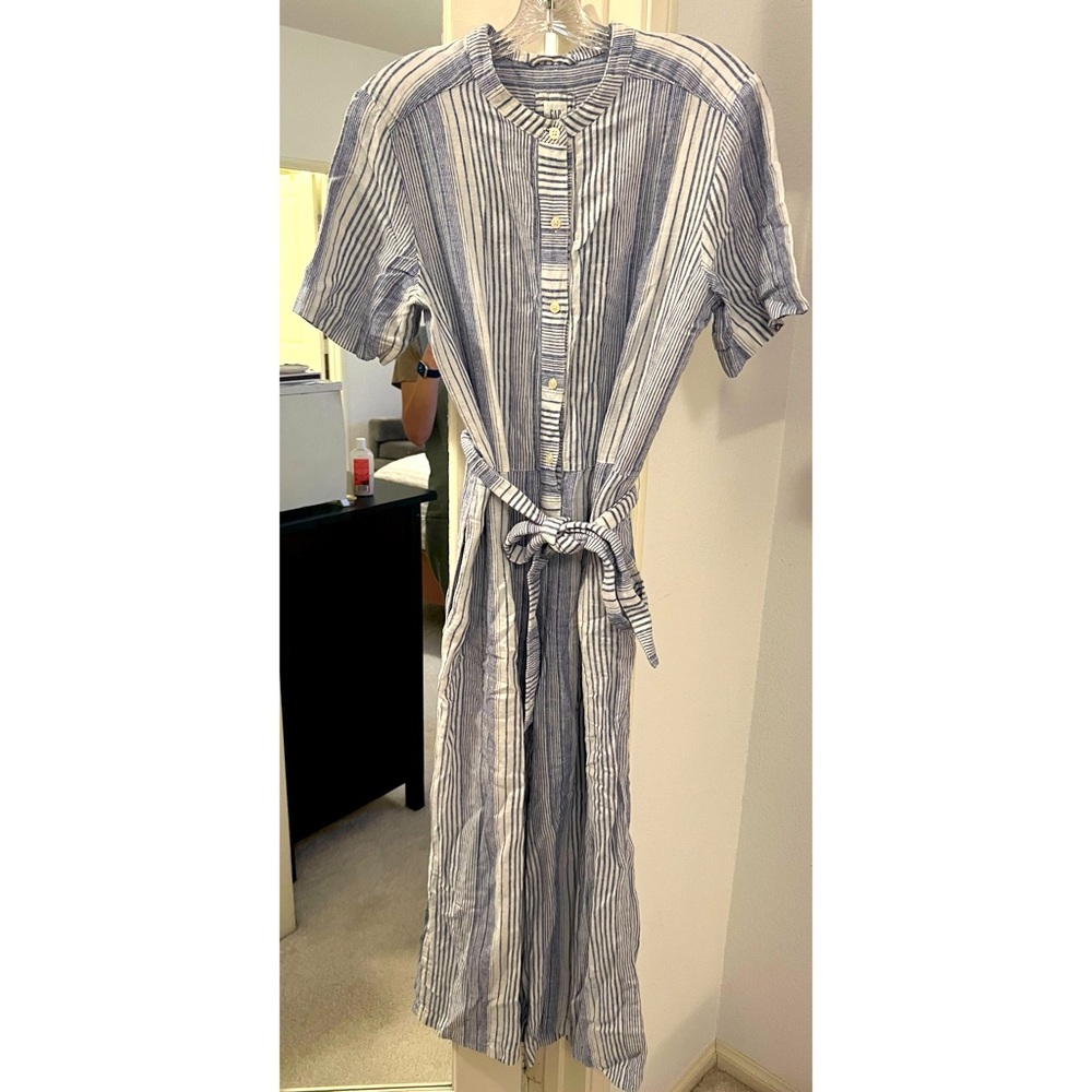 Gap Striped linen jumpsuit